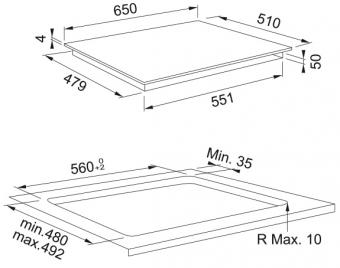 Варочная панель индукционная Franke Smart FSM 654 I BK 108.0606.107: 2
