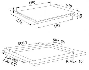 Варочная панель индукционная Franke Smart FSM 654 I B BK 108.0606.108: 6
