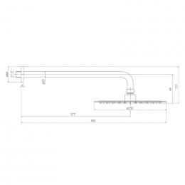 Верхний душ с кронштейном IMPRESE BRENTA ZMK071901101: 2