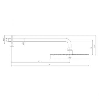 Верхний душ с кронштейном IMPRESE BRENTA ZMK071901101: 2