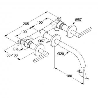 Смеситель для раковины KLUDI NOVA FONTE 201443915: 2