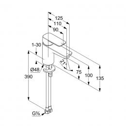 Смеситель для раковины KLUDI PURE&STYLE 400280575: 2