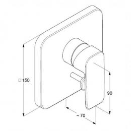 Смеситель для ванны/душа KLUDI PURE&STYLE 404190575: 2