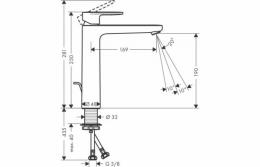 Смеситель для раковины HANSGROHE VERNIS BLEND 71552670: 2