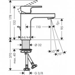 Смеситель для раковины HANSGROHE Vernis Shape 71561000: 2