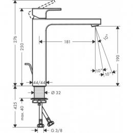 Смеситель для раковины HANSGROHE Vernis Shape 71562000: 2