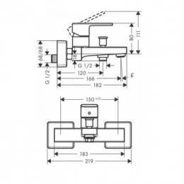 Смеситель для ванны HANSGROHE Vernis Shape 71450670: 2