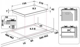 Варочная панель газовая WHIRLPOOL GMWL728IXL: 5