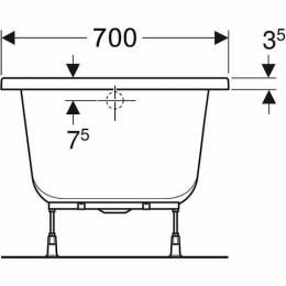 Ванна акриловая KOLO SUPERO 160x70 + ножки 5342000: 4