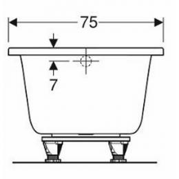 Ванна акриловая KOLO SUPERO 170x75 + ножки 5361000: 3