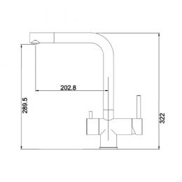 Смеситель для кухни FABIANO FKM 317 SS Inox 8231.401.0227: 2