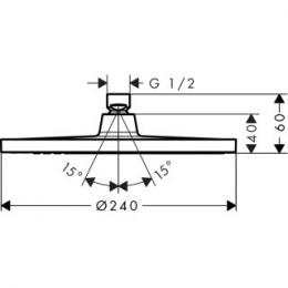 Верхний душ HANSGROHE CROMETTA S 240 1jet 26723000: 2