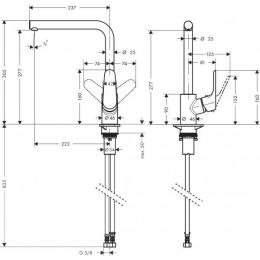 Смеситель для кухни HANSGROHE FOCUS 31817670: 2