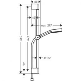 Душевой гарнитур HANSGROHE PULSIFY SELECT 24160000: 2