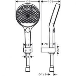 Душевой гарнитур HANSGROHE RAINFINITY 26852700: 2