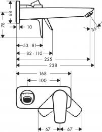 Смеситель для раковины HANSGROHE FINORIS 71734000: 2