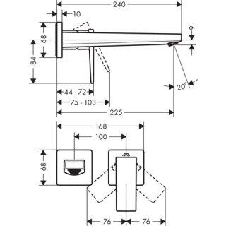 Смеситель для раковины HANSGROHE METROPOL 32526700: 2