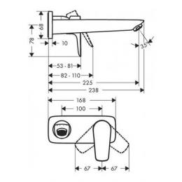 Смеситель для раковины HANSGROHE TALIS E 71734700: 2