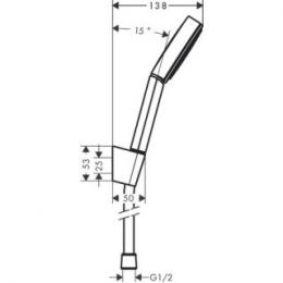 Душевой гарнитур HANSGROHE PULSIFY SELECT черный матовый 24301670: 2