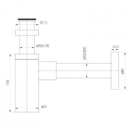 Сифон для умывальника IMPRESE GRAFIKY ZMK041807600: 2