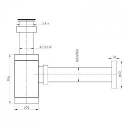 Сифон для умывальника IMPRESE HYDRANT ZMK031806600: 2