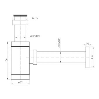 Сифон для умывальника IMPRESE HYDRANT ZMK031806600: 2