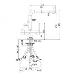 Смеситель для кухни PAFFONI Light RIN295NO-MET: 2