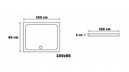 Поддон акриловый Rea Savoy 100x80, white REA-K5332: 3