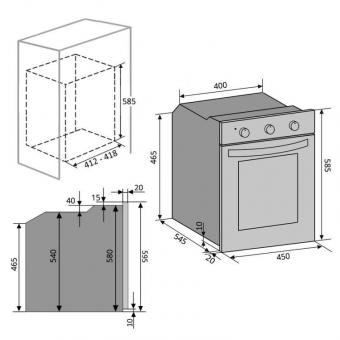 Духовой шкаф электрический VENTOLUX TOKYO 6 ST (WH): 2