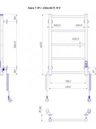 Полотенцесушитель электрический MARIO Классик F НР-І  650х430/75 (2.3.0700.10.Р): 2