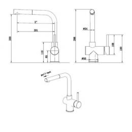 Смеситель для кухни FABIANO FKM 46P SS Antracit 8232.401.0194: 3