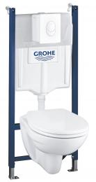 Комплект инсталляция GROHE Solido Perf 4в1 + унитаз Grohe сид. soft-close 39116000: 1