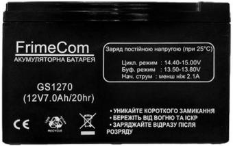 Аккумуляторная батарея FrimeCom 12V 7AH (GS1270) AGM  (1,99кг) для ИБП: 2