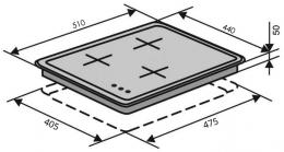 Варочная поверхность газовая VENTOLUX HG430-B3 S (AN): 6