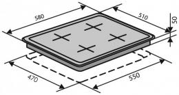 Варочная поверхность газовая VENTOLUX HG640 B2 S (AN): 6