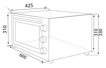 Электрическая печь VENTOLUX NIKA 45 (BK/X) 2G: 5