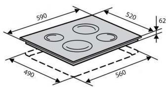 Варочная поверхность электрическая VENTOLUX HV 66 TC: 3
