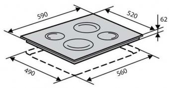 Варочная поверхность индукционная VENTOLUX HI 64 TC: 3