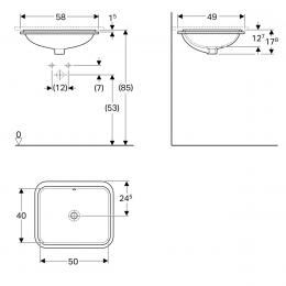 Умывальник GEBERIT VariForm 500.765.01.2: 2