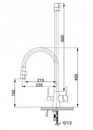 Смеситель для кухни FABIANO FKM 3121 Flex Chrome 8231.403.1122: 2