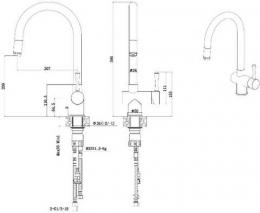 Смеситель для кухни FABIANO FKM 47P SS Inox 8232.401.0239: 2