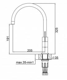 Смеситель для кухни FABIANO FKM 50 SS Inox 8232.401.0082: 2