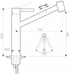 Смеситель для кухни FABIANO FKM 66P Inox 8232.403.0884: 2