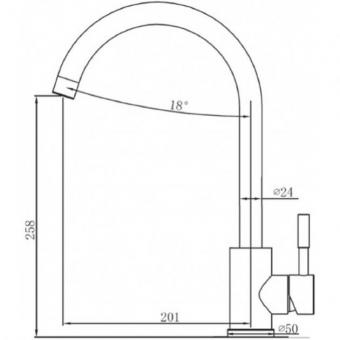 Смеситель для кухни FABIANO SKF 850 ST Antracit 8232.401.0907: 2