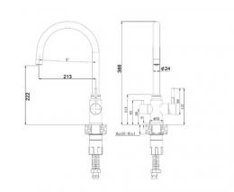 Смеситель для кухни FABIANO SKFC 90 ST Cream 8232.401.1132: 2