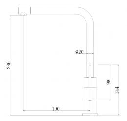 Смеситель для кухни FABIANO FKM 51 SS Inox 8232.401.0765: 2