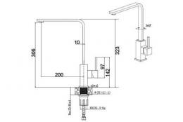 Смеситель для кухни FABIANO FKM 52 SS Inox 8232.401.0656: 2