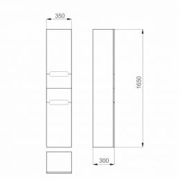 Пенал подвесной SANWERK Эра Air правый MV0000418: 2