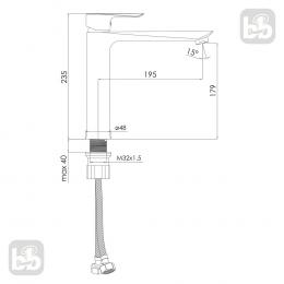 Смеситель для умывальника IMPRESE VACLAV f03506406AB: 2