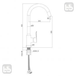 Смеситель для кухни IMPRESE VACLAV f03406403AA: 2